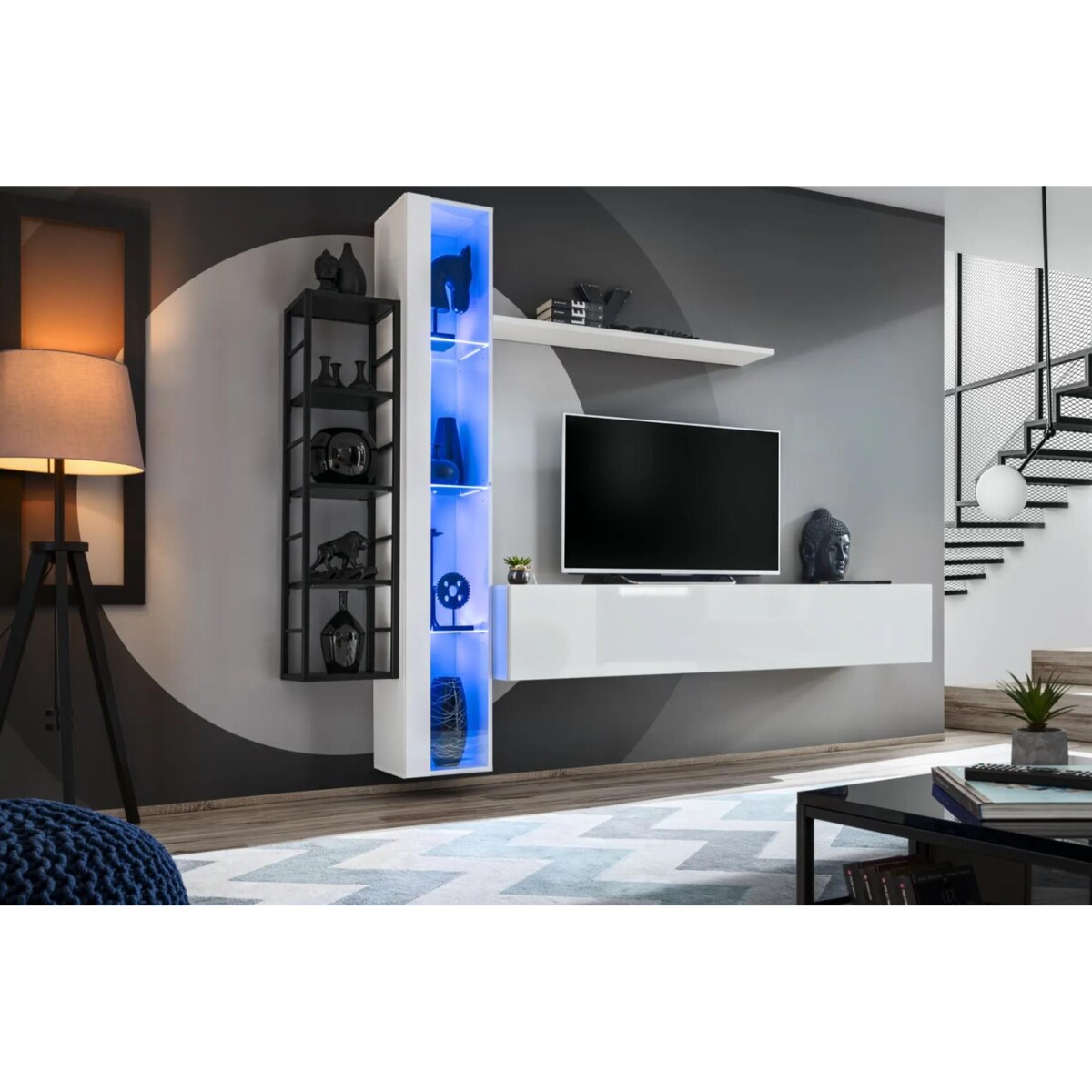 Meblościanka SWITCH MET VII biała