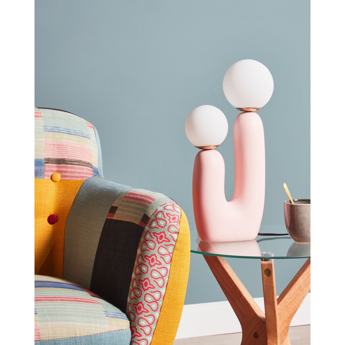 Lampa stołowa TULUN Pastelowy róż