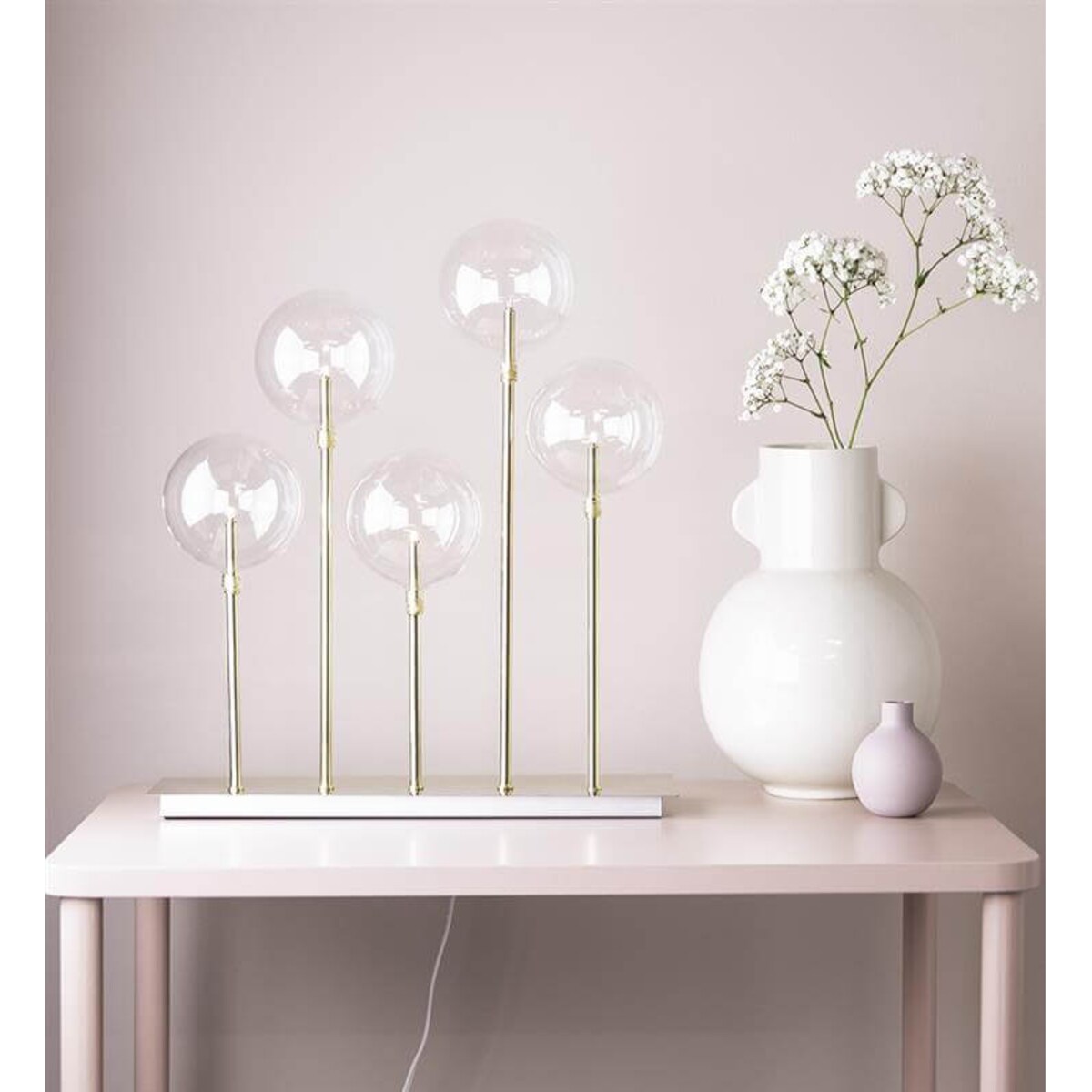 Lampka stołowa dekoracyjna świąteczna Master na komodę złota