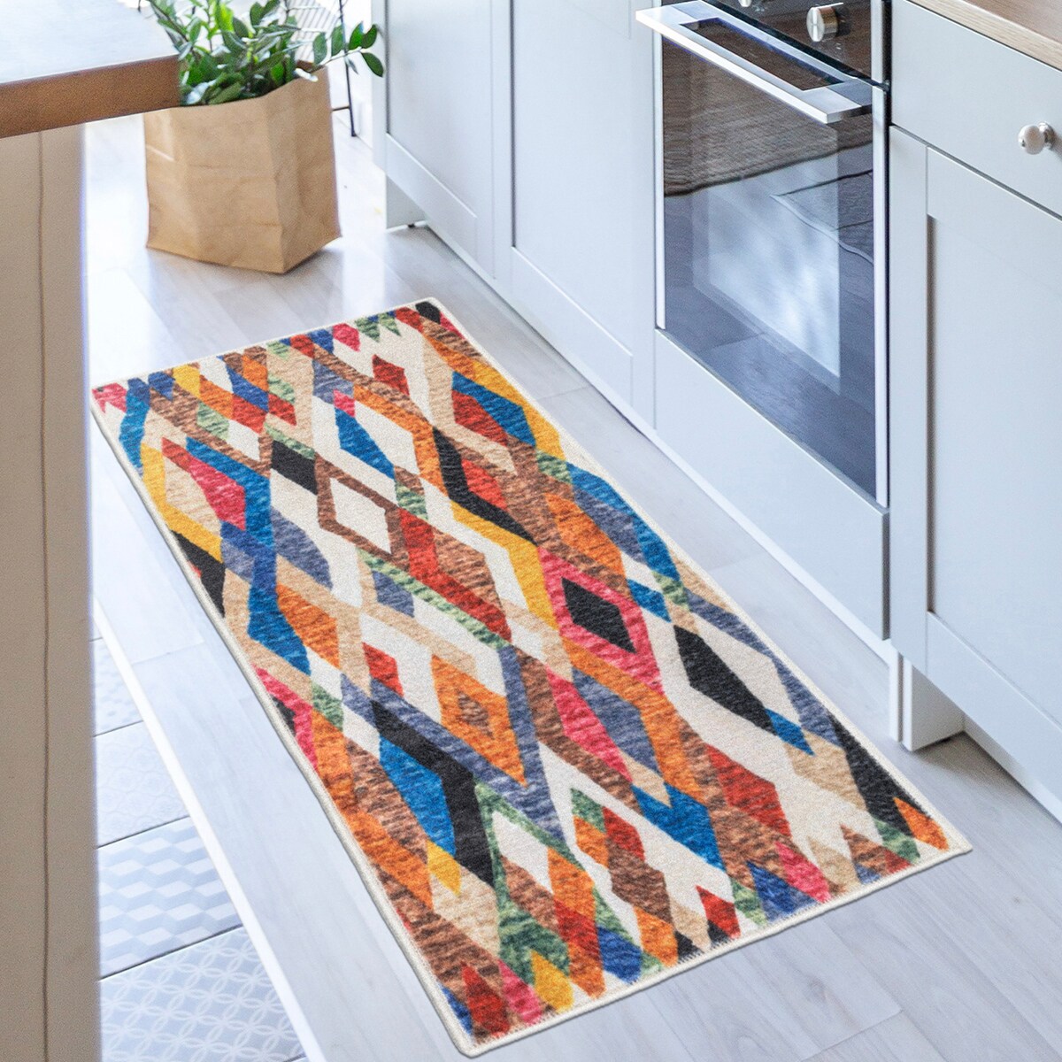 Dywan, chodnik nowoczesny geometryczny Mexico 65x130 cm e-floor wielokolorowy