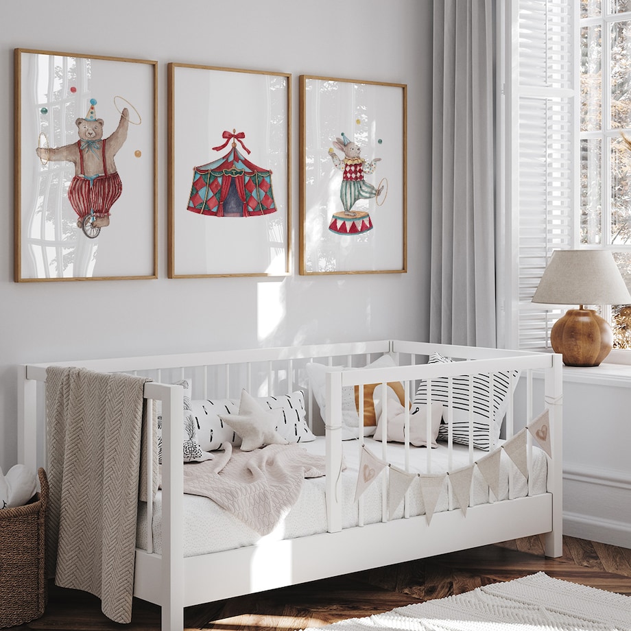 3 x plakat dla dzieci | zestaw cyrk 20x30