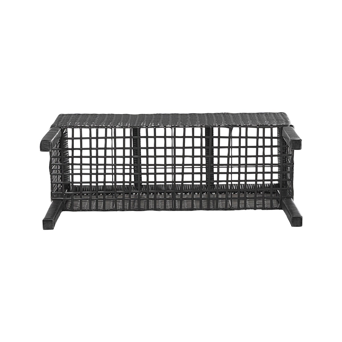 Donica kwietnik z technorattanu czarna CARAGANA