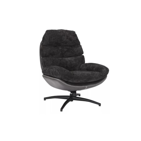 Fotel do salonu GISELLE czarny obrotowy