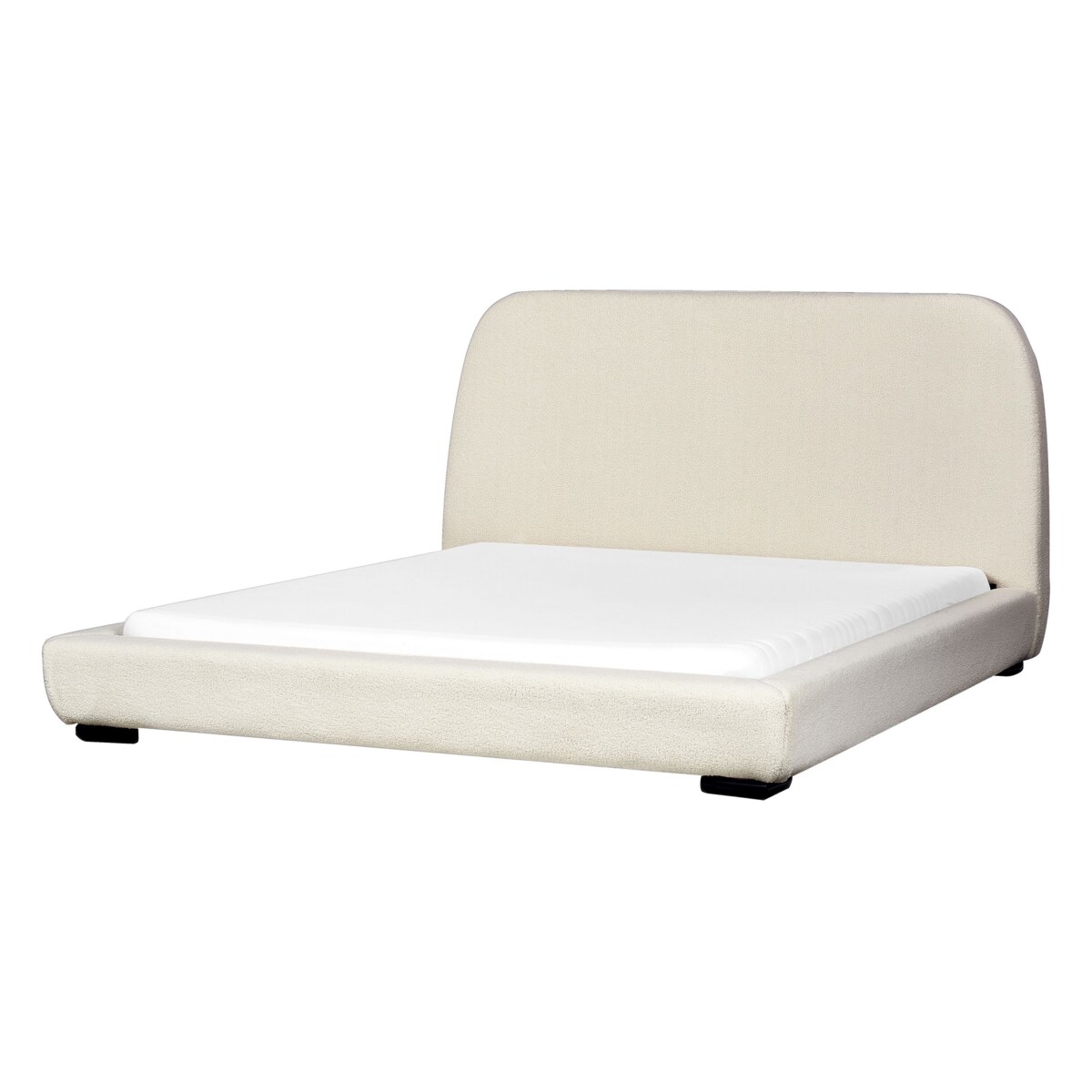 Łóżko wodne boucle 160 x 200 cm beżowe ROISEL