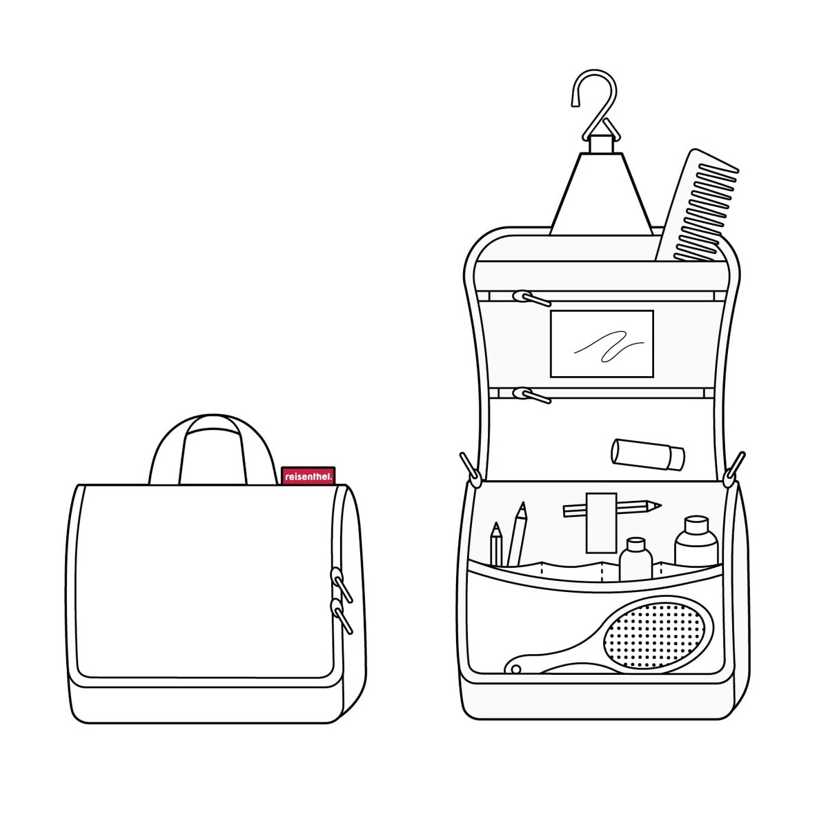 Kosmetyczka TOILETBAG, dots white
