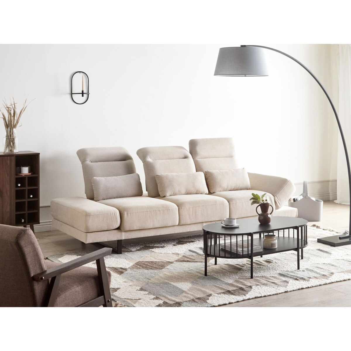 Sofa 3-osobowa beżowa IKAST