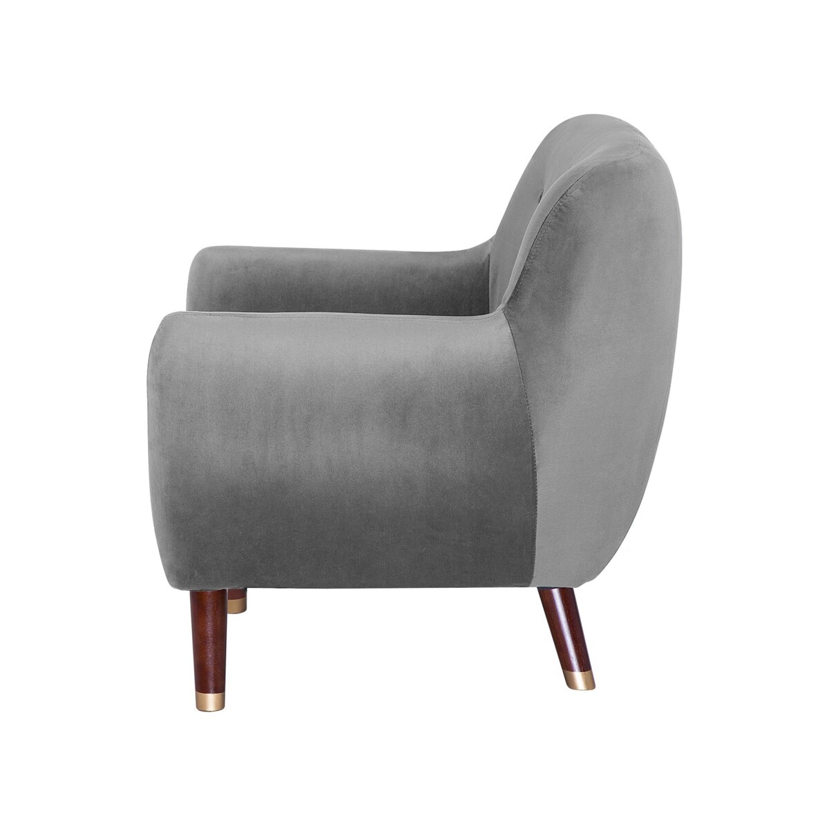 Fotel welurowy szary BODO