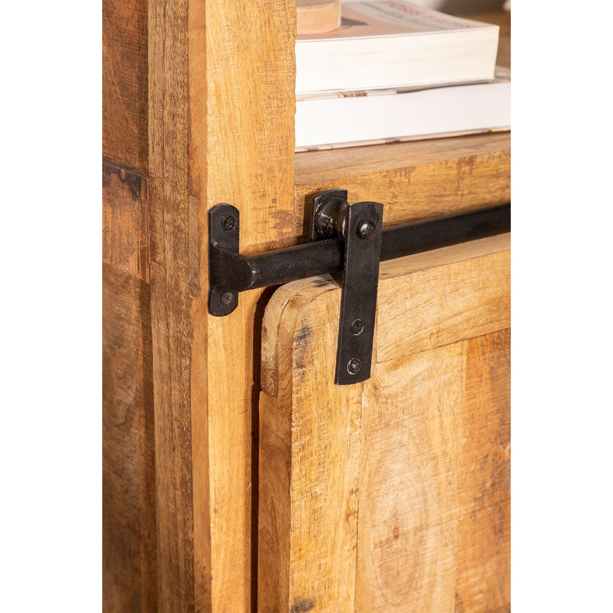 Regał z szufladami drewno mango Elei 211 cm