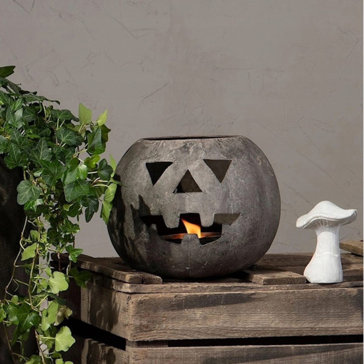 LAMPION DYNIA LOFT NA HALLOWEEN JESIEŃ METALOWY DUŻY 22cm DO SALONU DOMU