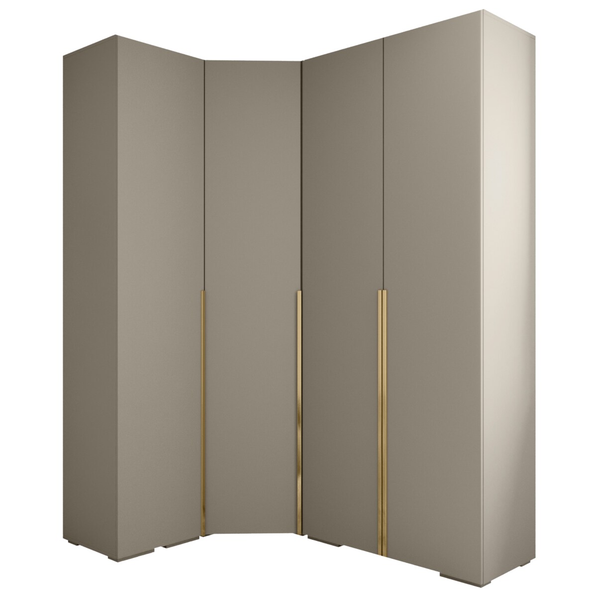Garderoba wysoka do przedpokoju INOVA 1 Z3 kaszmir+złoty