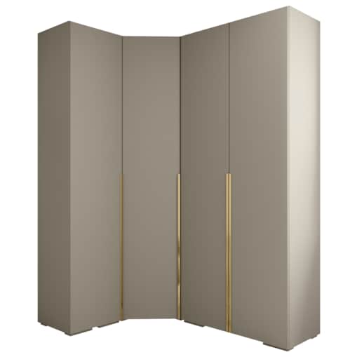 Garderoba wysoka do przedpokoju INOVA 1 Z3 kaszmir+złoty
