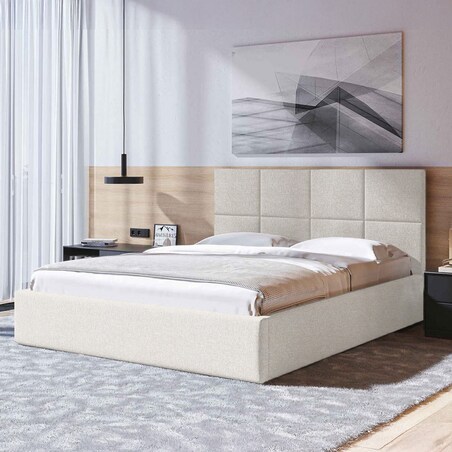 Mesonica Łóżko Bufo, pik jasny beż 180x200