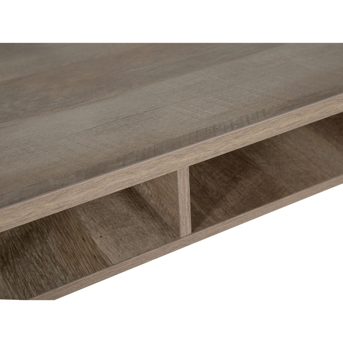 Biurko z półką 120 x 60 cm ciemne drewno FORRES