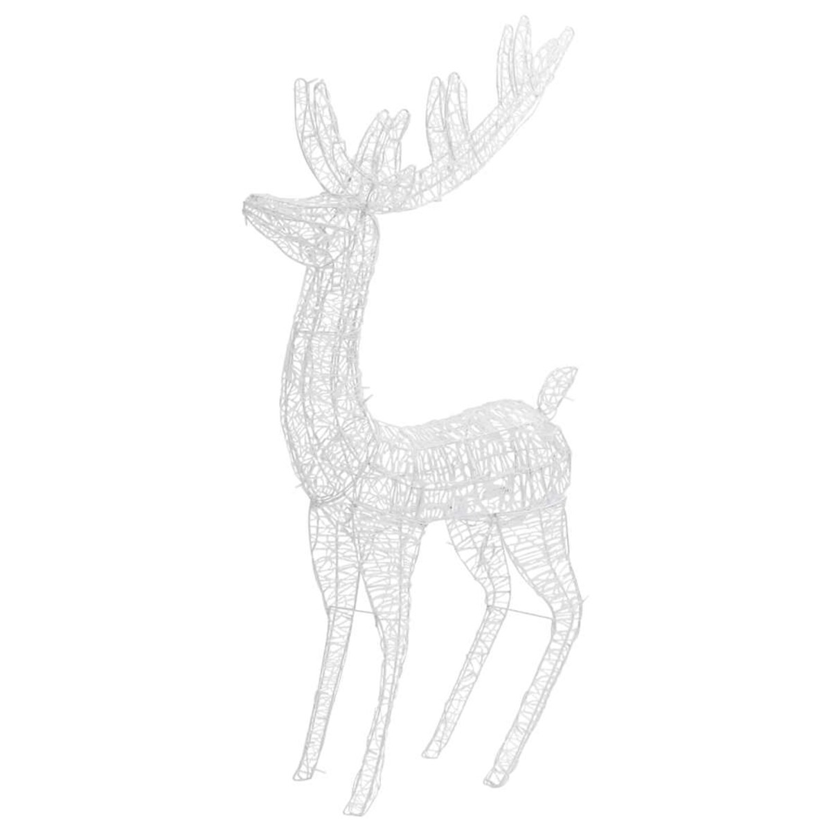vidaXL Świąteczny renifer, akryl, 250 zimnych białych LED, 180 cm