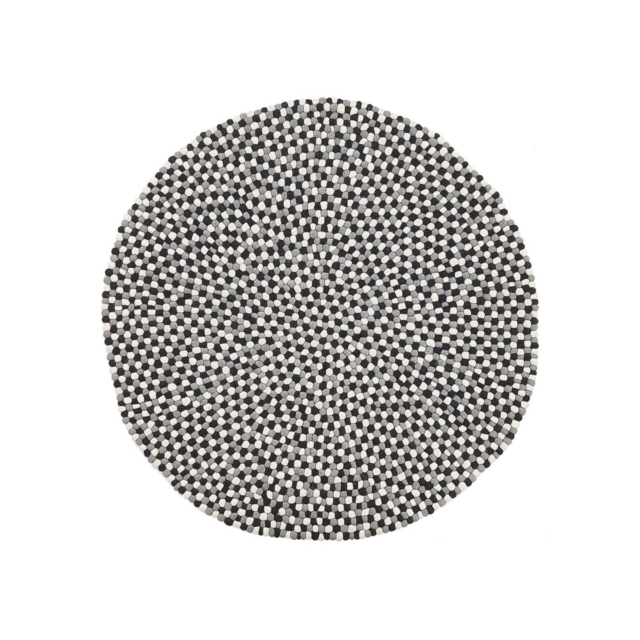 Dywan okrągły z filcowych kulek ø 140 cm wielokolorowy PENEK