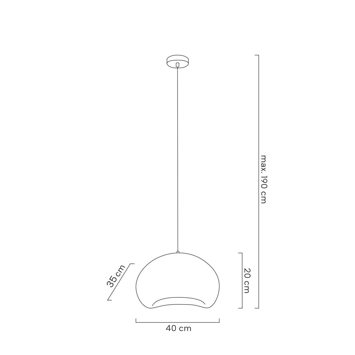 MOOSEE lampa wisząca NEST 40 biała