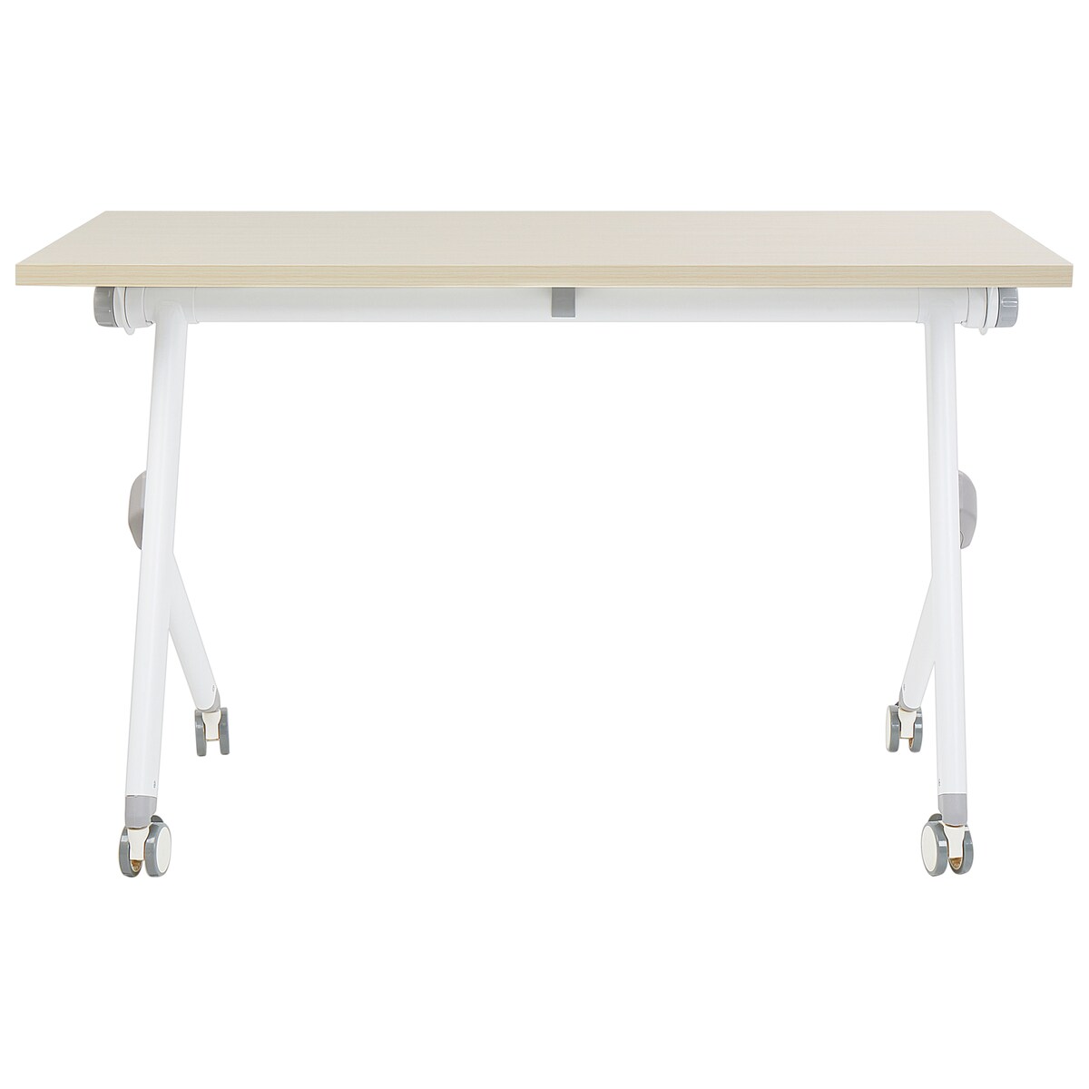 Składane biurko BENDI Jasnobrązowy 120 cm 60 cm z kółkami
