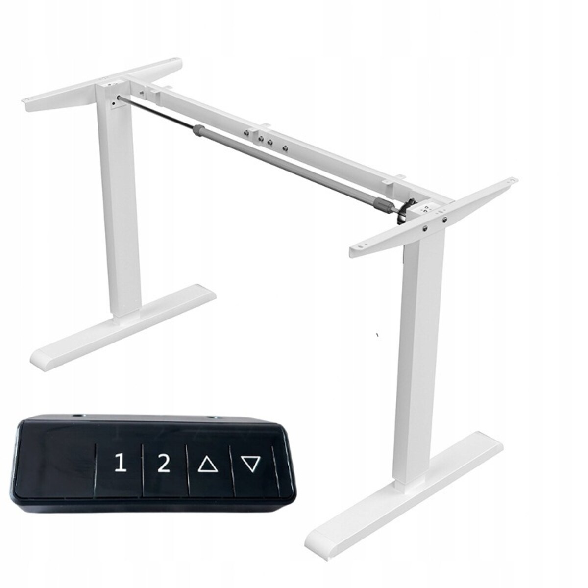 Biurko Elektryczne Podnoszone Białe 160x80 Regulowane NOWOCZESNE 72-118 cm