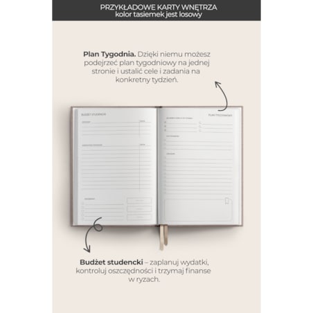 AKADEMICKI PLANNER KSIĄŻKOWY 2025/2026. Bouquet of Flowers