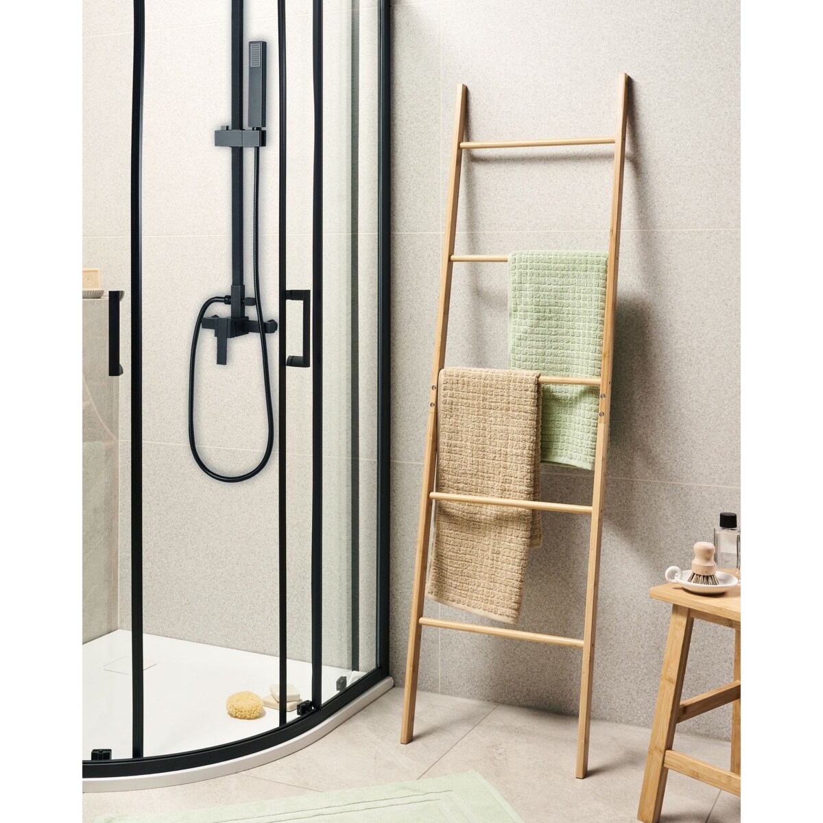 Wieszak na ręczniki MANAUS Drewno bambusowe Jasnobrązowy