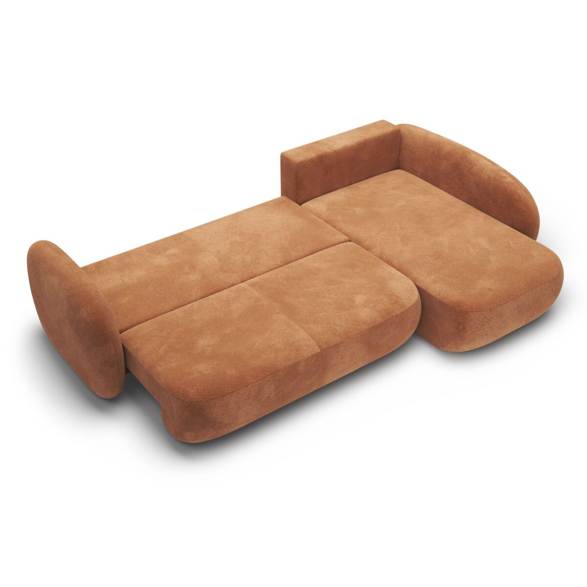 Nowoczesny Narożnik rozkładany OLIVIO II, prawy, pomarańczowy