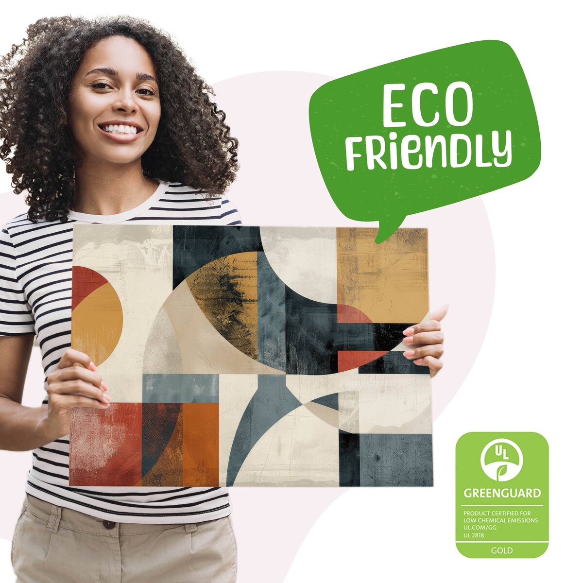 Obraz Canvas Do Sypialni Abstrakcja Barwne Kształty Geometryczne 120x80cm