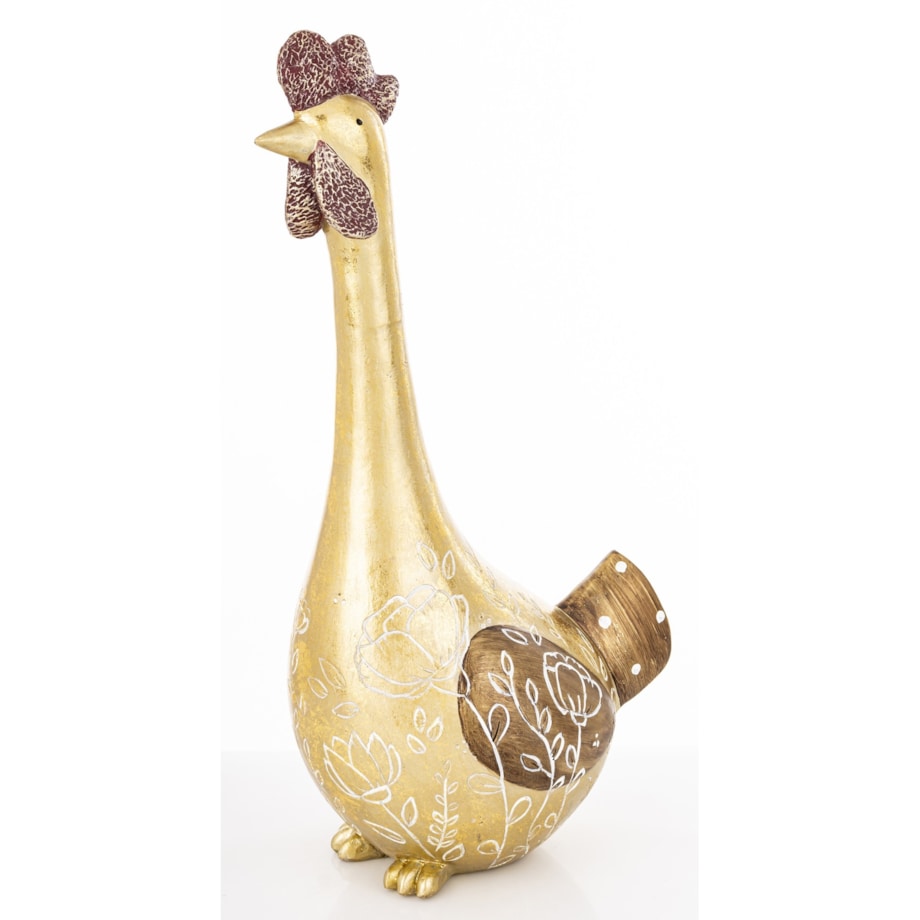 Dekoracja - kura 36,5x13x21 cm KURKA-2 Złotopiórka big