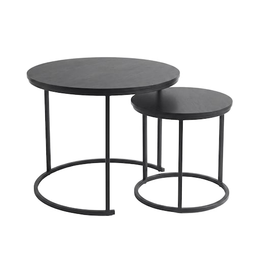 Zestaw 2 stolików kawowych okrągłych, Ø 60 cm x 50 cm