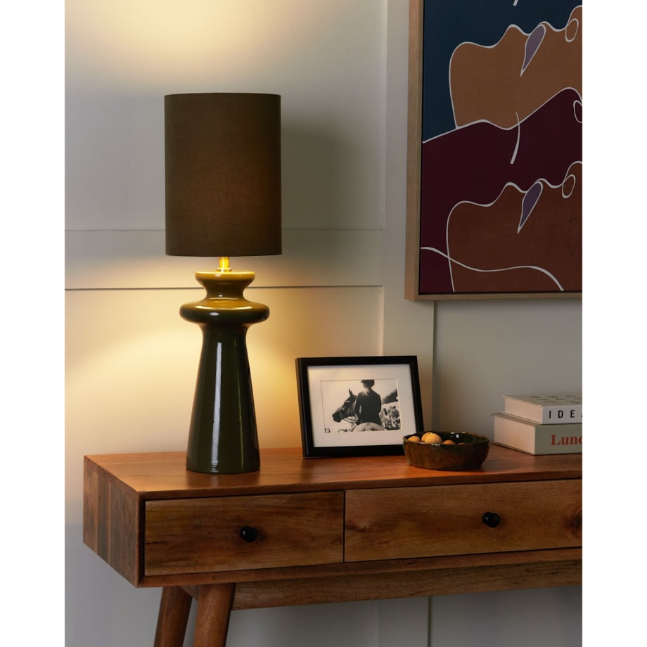 Lampa stołowa OTEROS Oliwkowy
