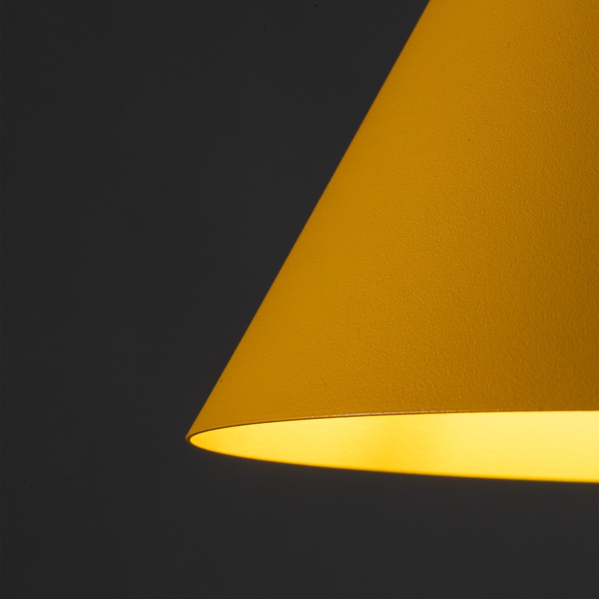 Żółta Lampa Wisząca Stożek Metalowy Cono Tk Lighting S
