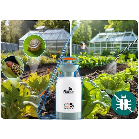 Opryskiwacz ciśnieniowy Plonos PL-605 5L ręczny ogrodowy z regulowaną lanca dysza