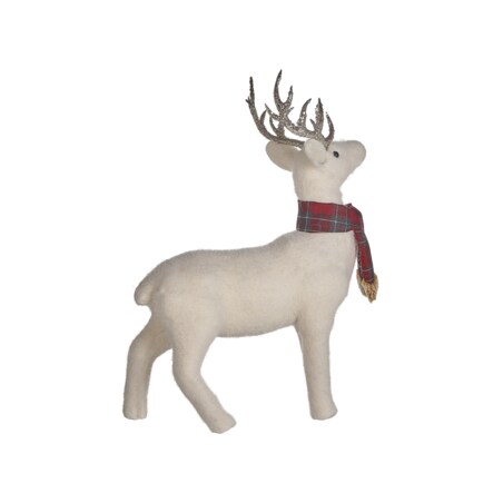 Figurka dekoracyjna renifer 48 cm biała MUSTOLA