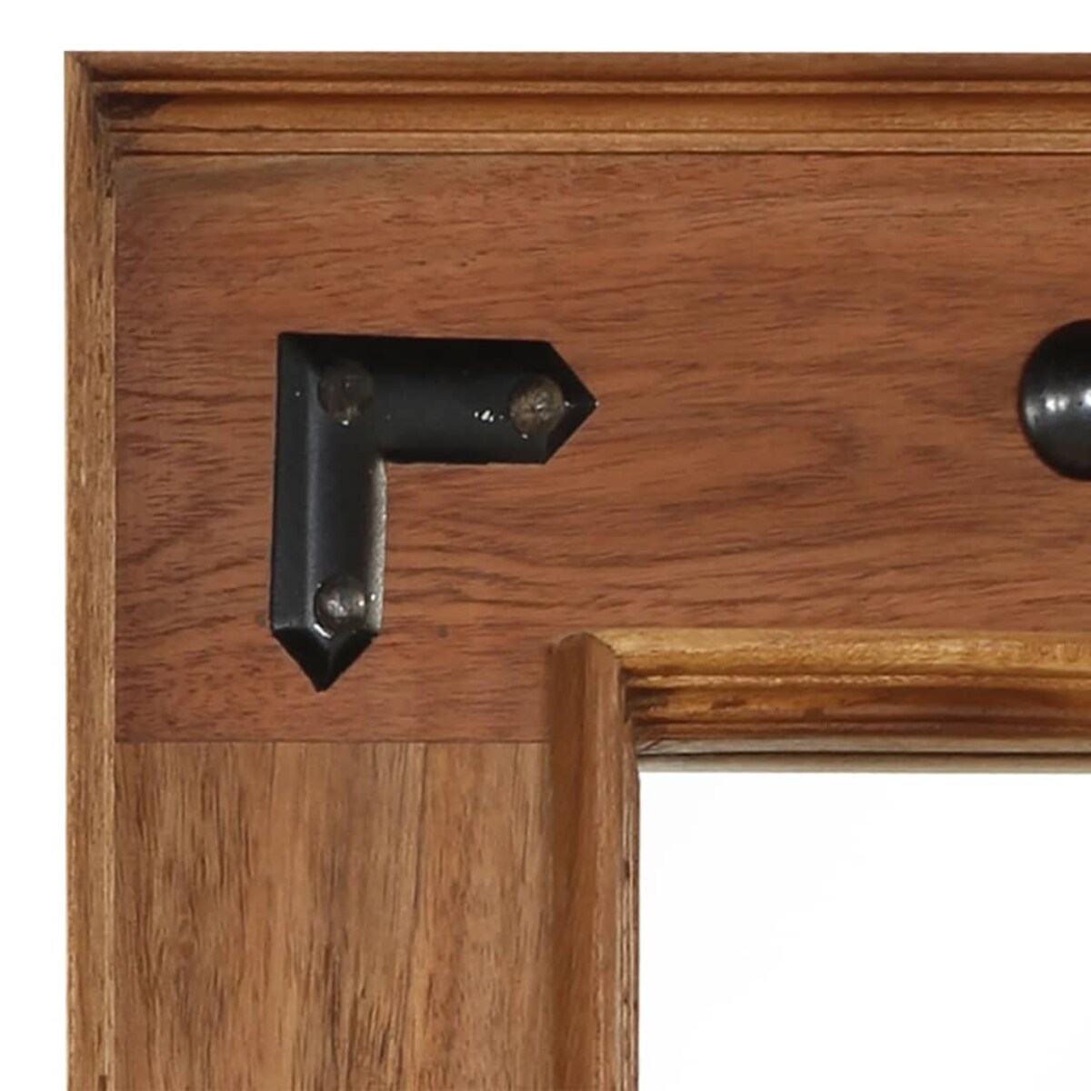 vidaXL Lustro z ramą z litego drewna akacjowego, 50 x 50 cm