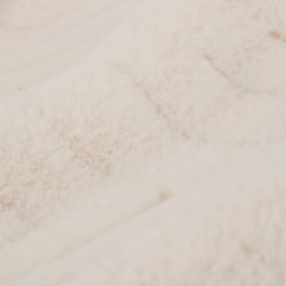 Poduszka pluszowa, futrzana, kremowa, 45x45 cm, Arka