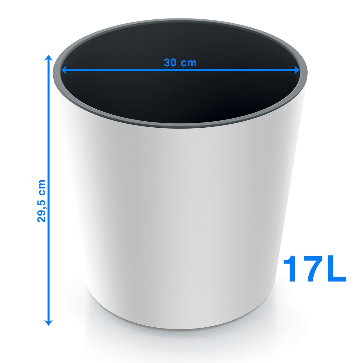 Doniczka Donica Ogrodowa 25/30 Cm Zestaw Okrągła Na Taras Do Ogrodu Domu Biała