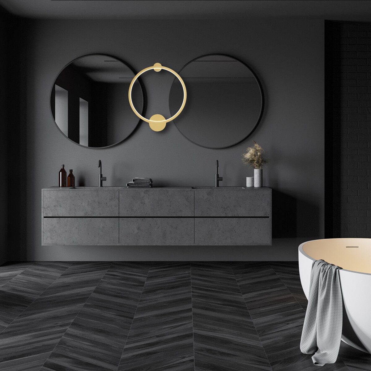 Sufitowa lampa do łazienki Saturno ML8859 Milagro LED 25W 4000K ring IP44 złoty