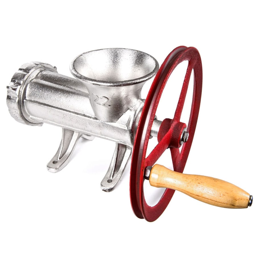 Maszynka żeliwna do mielenia mięsa #22 z kołem KINGHOFF