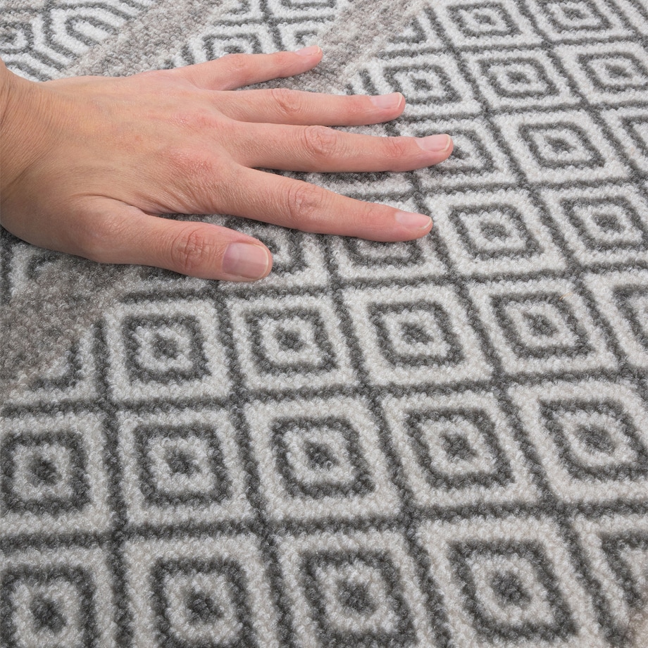 Chodnik Antypoślizgowy Vita 80x300cm Geometryczny Szary