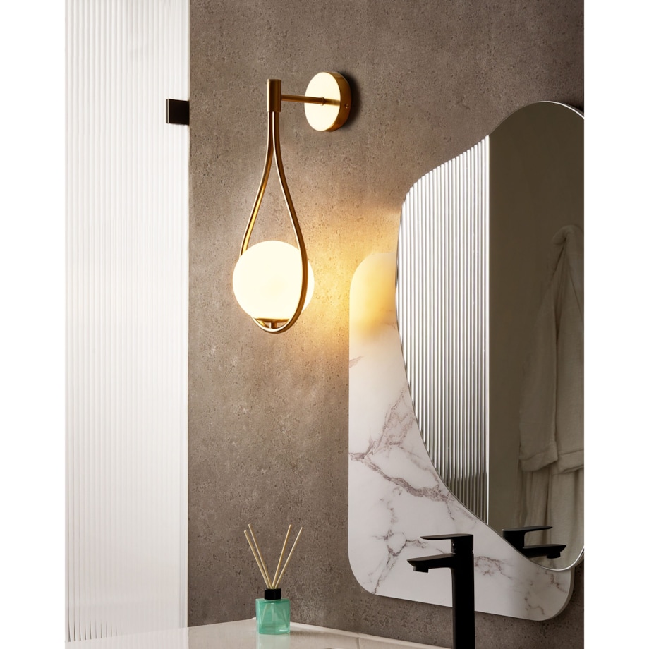 Lampa ścienna AUROUE Złoty Metal
