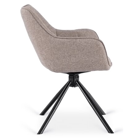 Krzesło Tapicerowane Obrotowe Kubełkowe Do Jadalni Salonu Cappucino PEONY 2