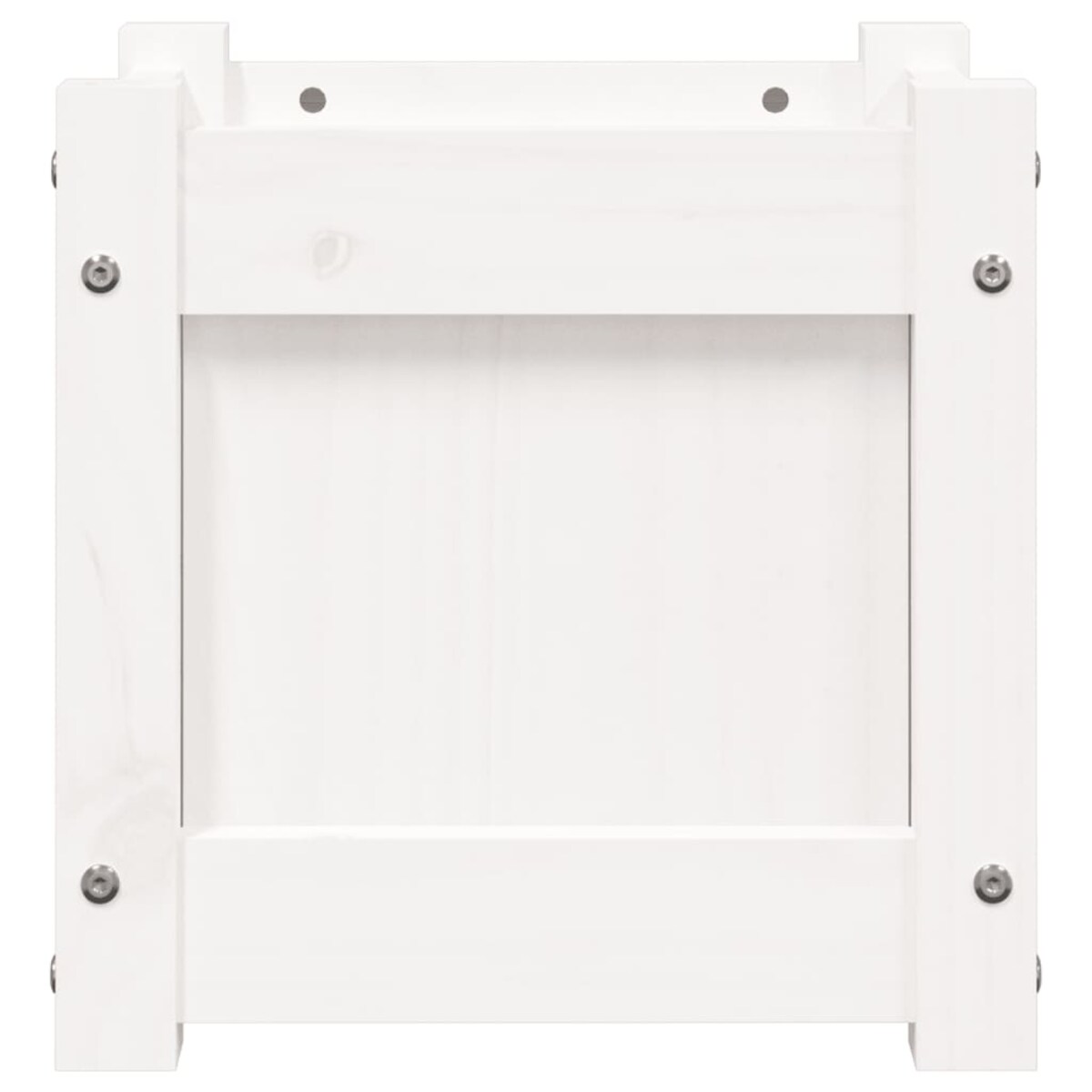 vidaXL Donica ogrodowa, biała, 31x31x31 cm, lite drewno sosnowe