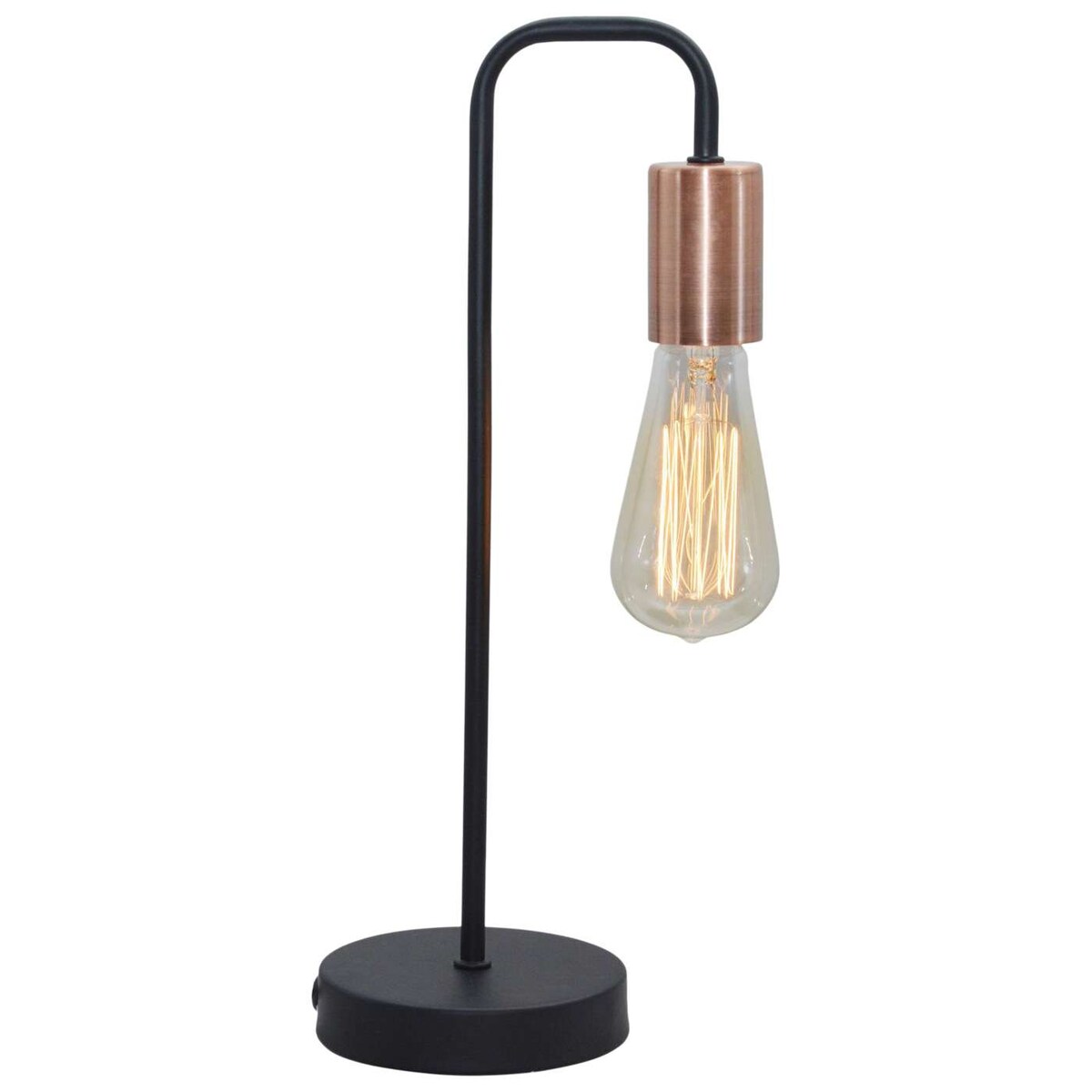Stojąca LAMPKA biurkowa HERPE 41-66862 Candellux industrialna LAMPA nocna loft miedź czarna