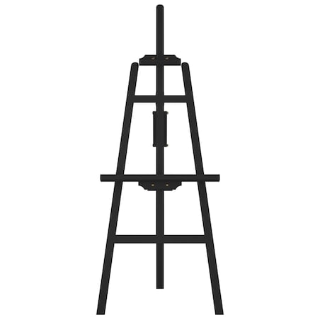 vidaXL Sztaluga malarska, czarna, 53,5x95x127 cm lite drewno sosnowe