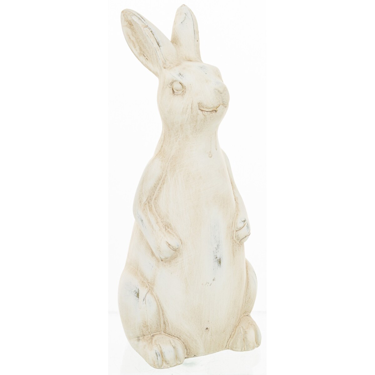 Dekoracja - beżowa ceramiczna figurka królika 24x10x10 cm small