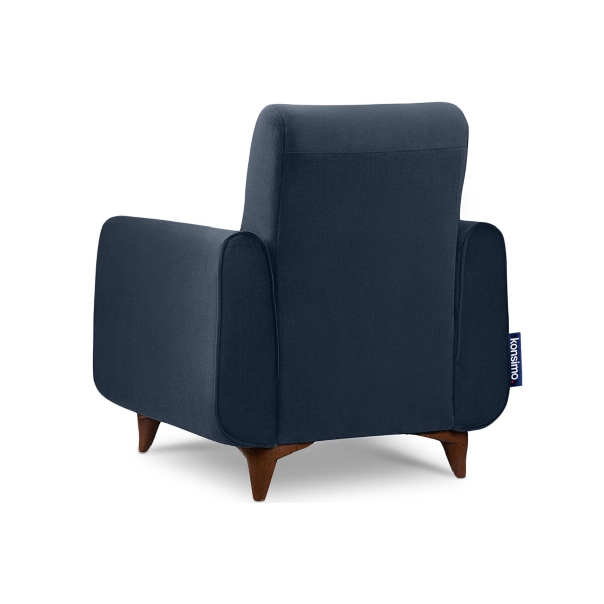 KONSIMO GUSTAVO Fotel do salonu w kolorze granatowym, aksamitny