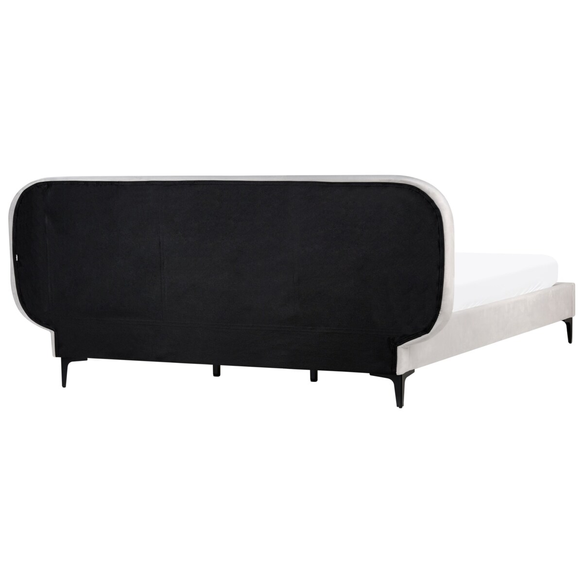 Łóżko Welur SUZETTE 180 x 200 cm Jasnoszary