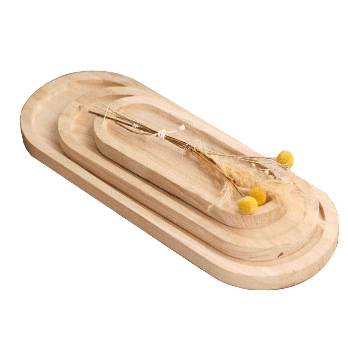 Tacka na biżuterię Indie, drewniana, 3 sztuki