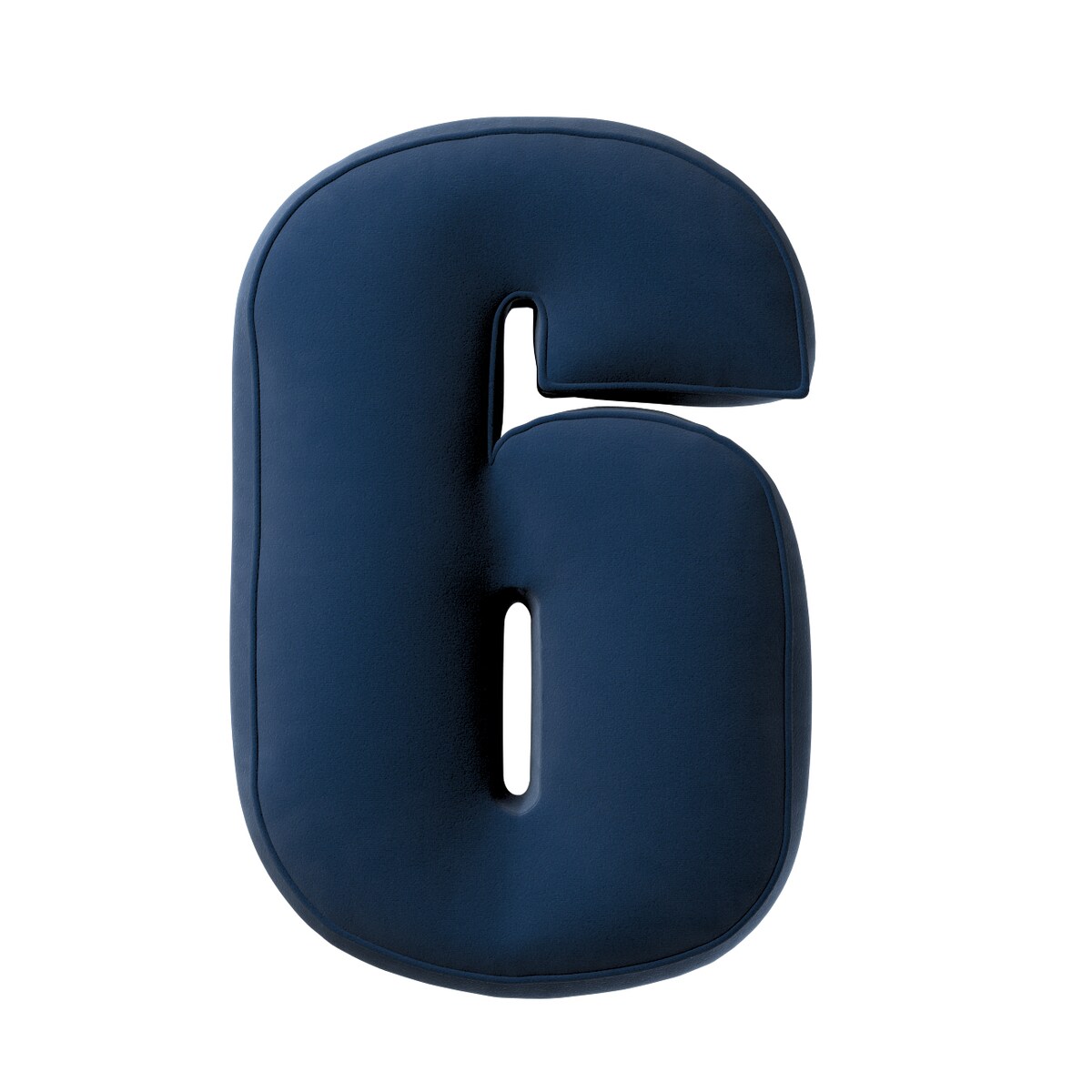 Poduszka Cyferka 6, granat, 25 x 40 cm, Posh Velvet