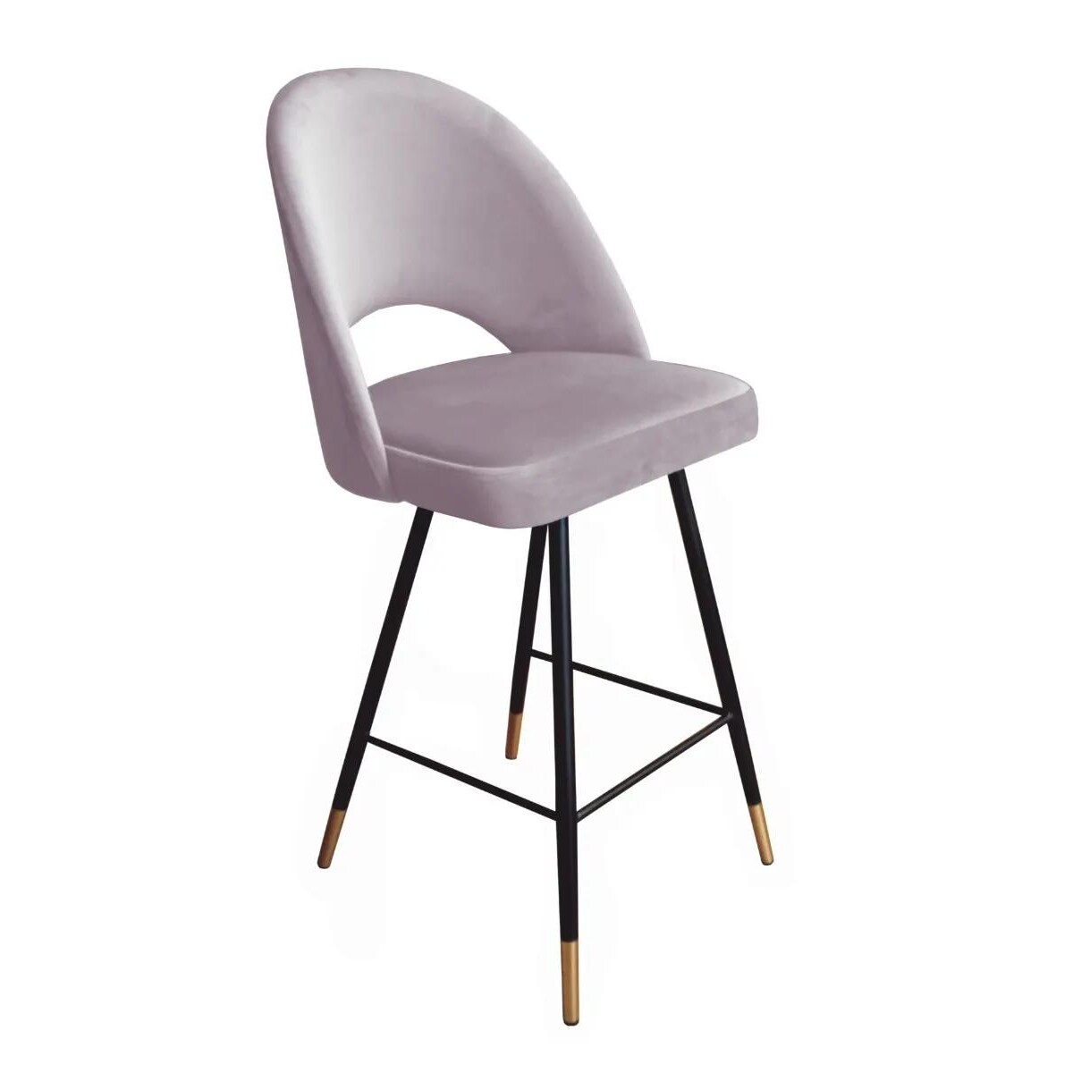 Hoker niski ISKAR VELVET GOLD jasno różowy