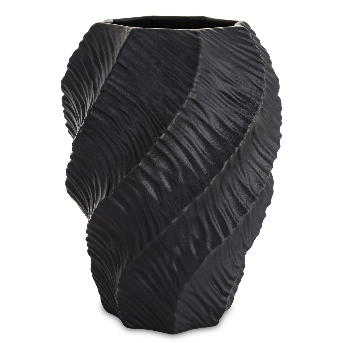 Wazon porcelanowy 35,5x17x12 cm TWISTER czarny